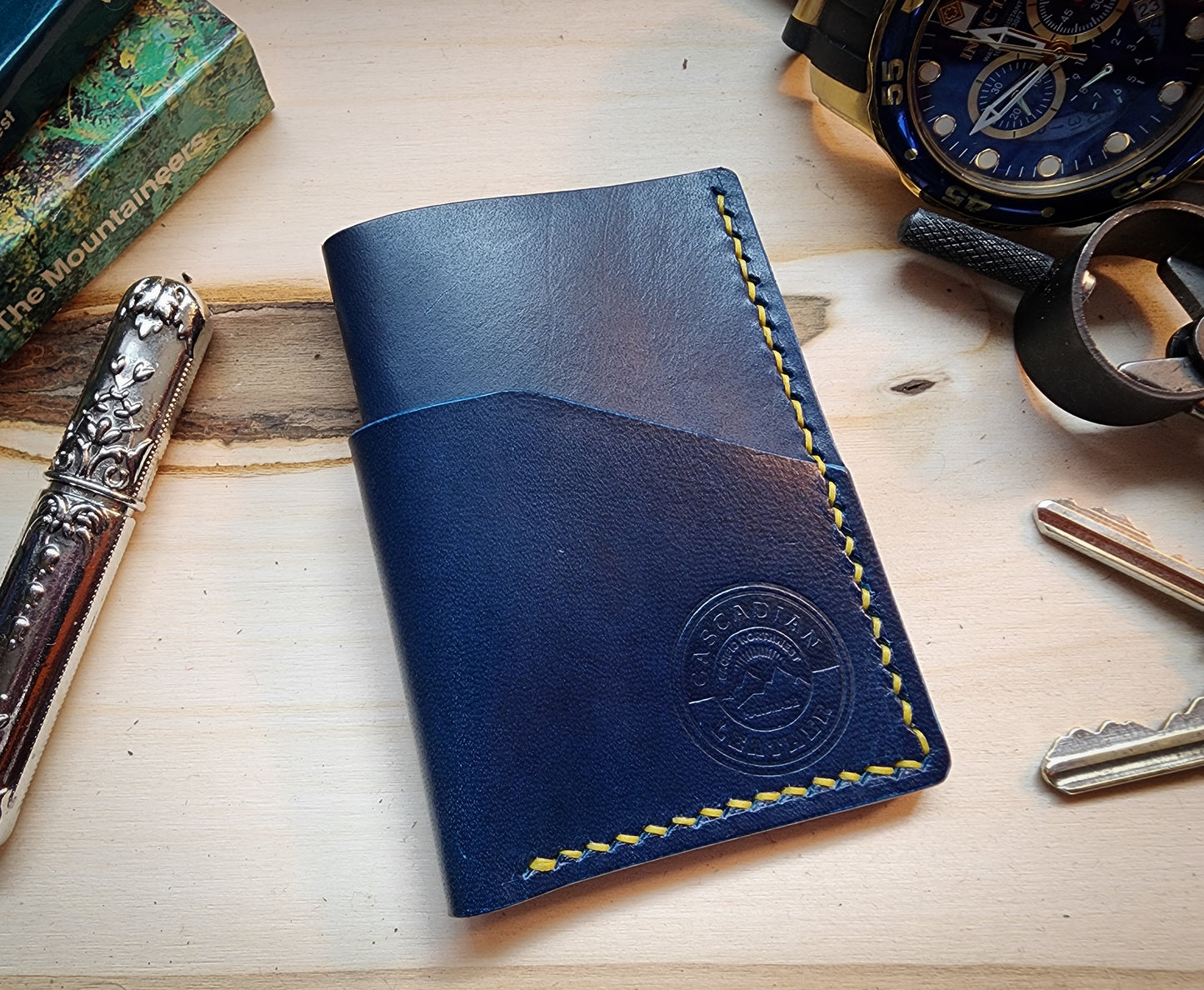 Blue Wrap Around Card Wallet