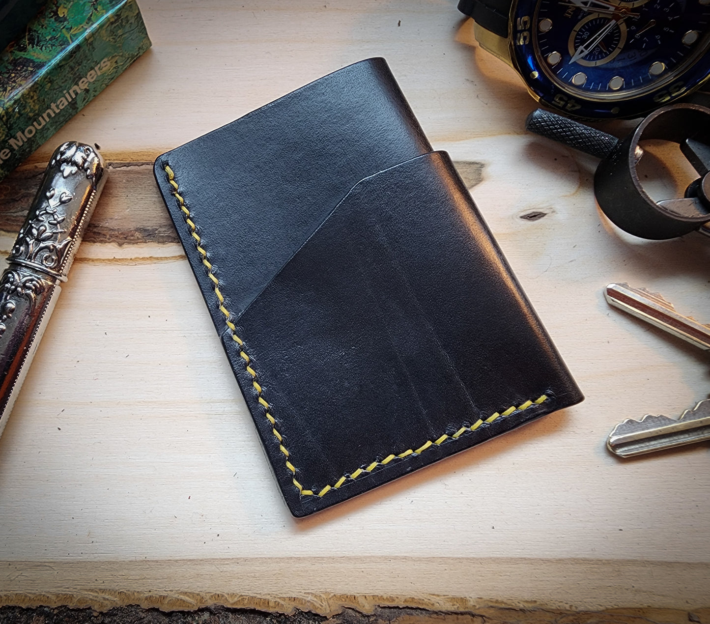 Black Wrap Around Card Wallet