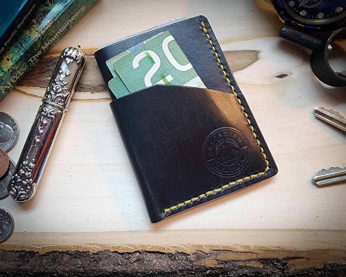 Black Wrap Around Card Wallet